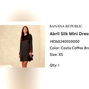 Long sleeve, satin mini dress, new with tags.